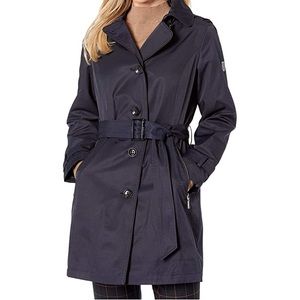 Vince Camuto Sb Hooded Belted Trench V10736 AN in Navy *NEW WITH TAGS*